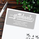 Search for silver graduation return address labels Graduate