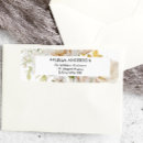 Search for gold floral return address labels Bridal shower