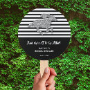 Search for wedding ceremony hand fans Black and white