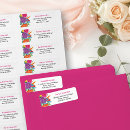 Search for pink peonies return address labels Rose