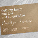 Search for open bar and a wedding invitations Typography
