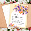 Search for bright flower baby shower invitations For her