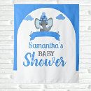 Search for elephant baby shower backdrops Blue