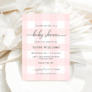 Search for pink gingham baby shower invitations Mother to be
