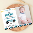 Search for race car 1st birthday invitations Boy first birthday