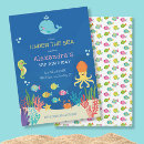 Search for sea horse birthday invitations Under the sea