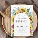 Search for sunflowers retirement party invitations Rustic