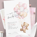Search for simple baby girl shower invitations We can bearly wait