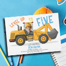 Search for bulldozer birthday invitations Construction party