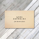 Search for typewriter font business cards Simple