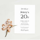 Search for 20th birthday invitations Modern