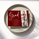 Search for maroon graduation invitations Modern