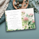 Search for garden rehearsal dinner invitations Watercolor flowers