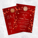 Search for red chinese wedding invitations Floral