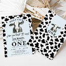 Search for cow print birthday invitations Modern