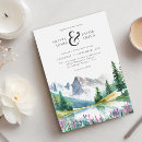 Search for elegant mountain wedding invitations Watercolor