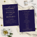 Search for navy and gold wedding programmes Modern