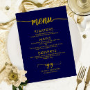 Search for blue and gold wedding menus Couple