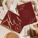 Search for burgundy and gold wedding invitations Calligraphy script
