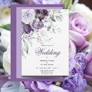 Search for purple watercolor floral wedding invitations Script