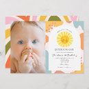 Search for sun 1st birthday invitations Retro