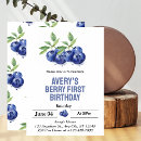 Search for blueberry birthday invitations Modern