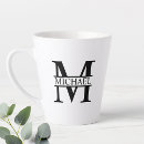 Search for black white monogram mugs Masculine