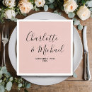 Search for rose gold wedding napkins Modern