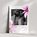 Search for pink flower save the dates Boho