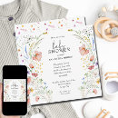 Search for wildflower baby shower invitations Elegant script calligraphy