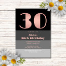 Search for black and grey birthday invitations For her