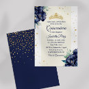 Search for navy quinceanera invitations Tiara
