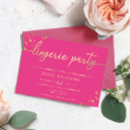 Search for pink lingerie shower invitations Gold foil