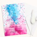 Search for confetti gender reveal invitations Blue