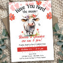 Search for moo cow birthday invitations Farm animal