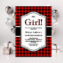 Search for red and black plaid baby shower invitations Buffalo check