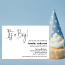 Search for black baby boy shower invitations Minimal