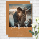 Search for burnt orange save the dates Minimalist