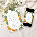 Search for orange blossom wedding invitations Tropical