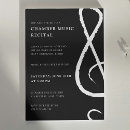 Search for music recital invitations Black