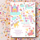 Search for magical unicorn birthday invitations Kids