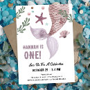 Search for purple 1st birthday invitations Watercolor