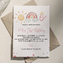 Search for sunshine and rainbows invitations Pastel