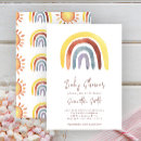 Search for rainbow baby shower invitations Boho bohemian
