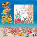 Search for coral reef birthday invitations Under the sea