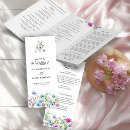 Search for wildflower wedding programs Calligraphy