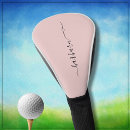 Search for pink golf head covers Modern script