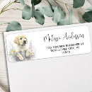 Search for golden retriever puppy return address labels Dog