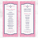 Search for nautical wedding programs Anchor
