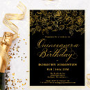 Search for black rose gold quinceanera invitations Stylish